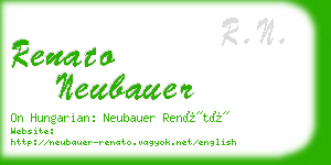 renato neubauer business card